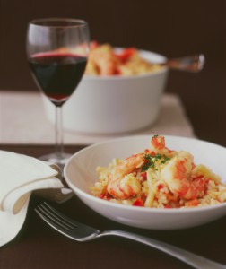 King prawn and fennel risotto