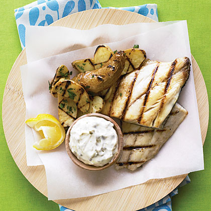 Grilled Fish and Chips