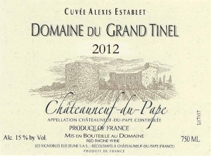 Grand Tinel Cuvee Establet 2012