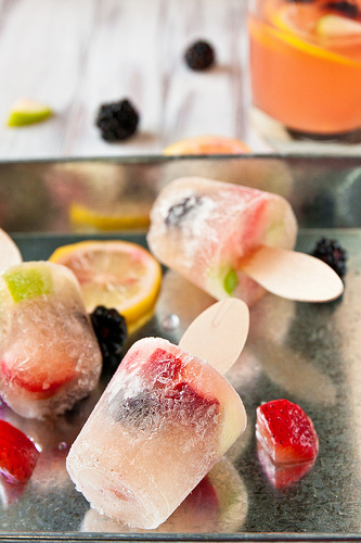 White Sangria Popsicles