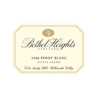 Bethel Heights Estate Grown Eola Amity Hills Willamette Valley Pinot Blanc 2008