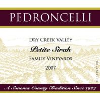 Pedroncelli Dry Creek Valley Family Vineyards Petite Sirah 2007