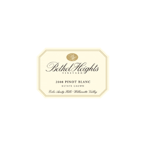 Bethel Heights Estate Grown Eola Amity Hills Willamette Valley Pinot Blanc 2008
