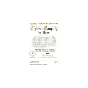 Château Lamothe de Haux Premières Côtes de Bordeaux 2006