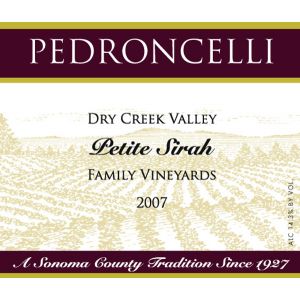Pedroncelli Dry Creek Valley Family Vineyards Petite Sirah 2007