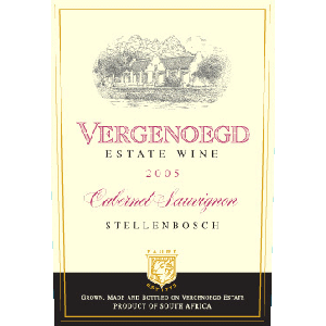 Vergenoegd Estate Stellenbosch Cabernet Sauvignon 2005