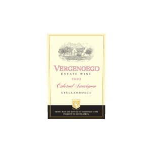 Vergenoegd Stellenbosch Estate Cabernet Sauvignon 2002