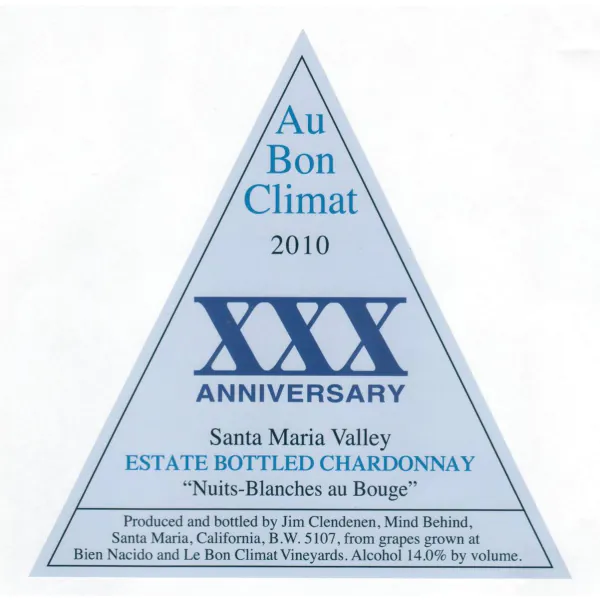 Au Bon Climat XXX Anniversary Nuits-Blanches au Bouge Santa Maria