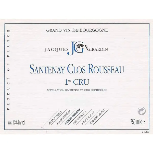 Jacques Girardin Clos Rousseau Premier Cru Santenay 2010 Tasting