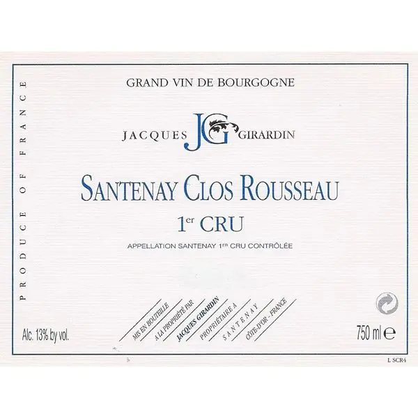 Jacques Girardin Clos Rousseau Premier Cru Santenay 2015 Tasting