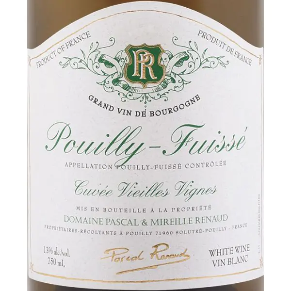 Domaine Renaud Cuvée Vieilles Vignes Pouilly-Fuissé 2014 Tasting