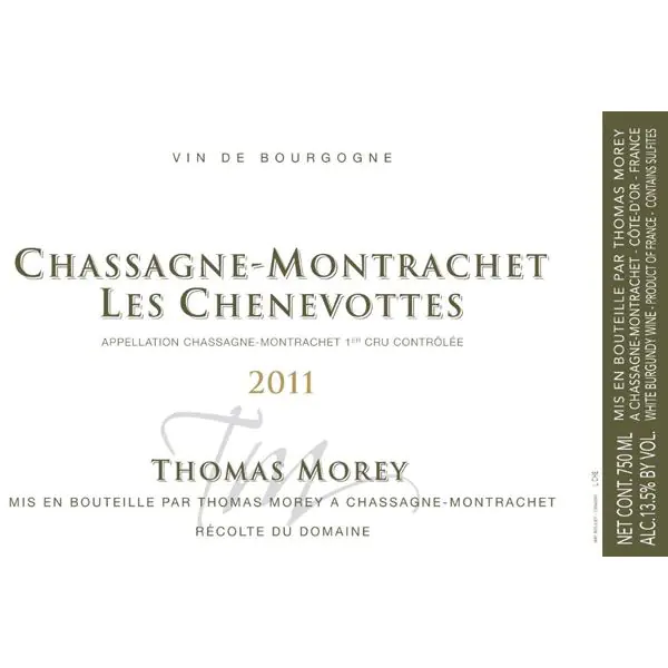 Thomas Morey Premier Cru Chassagne-Montrachet Les Chenevottes 2011