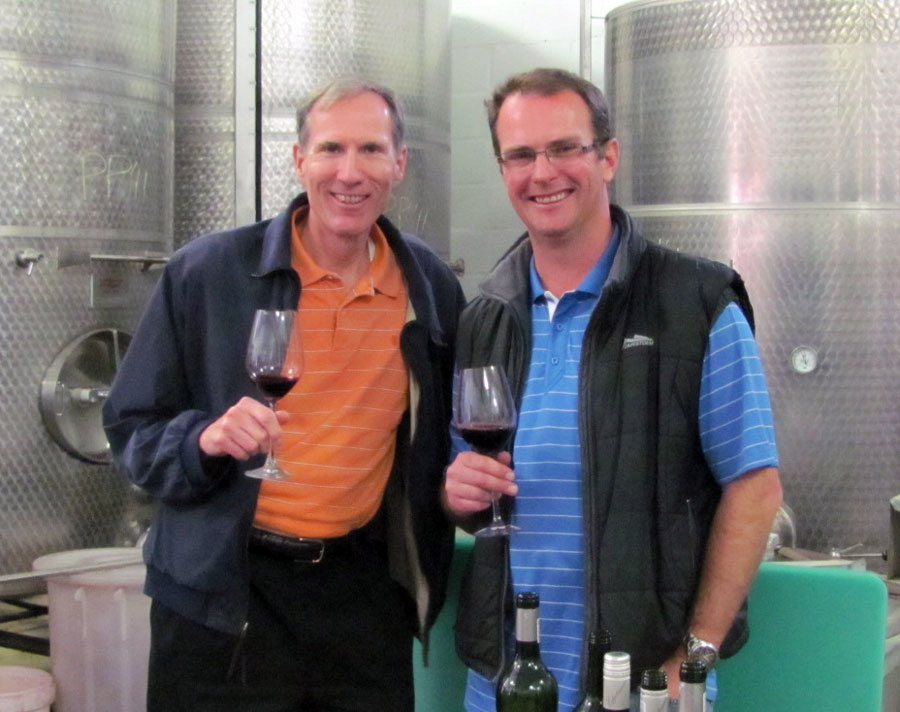 Don with David Finlayson of Edgebaston Wines in South Africa's Western Cape