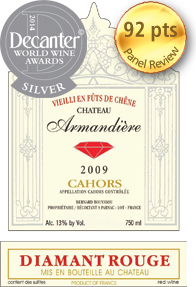 Chateau Armandiere Diamant Rouge Cahors Malbec 2009