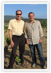 Don with Joseph Grau of Cellar Dosterras at His Vineyard in Montsant Don with Joseph Grau of Cellar Dosterras at His Vineyard in Montsant