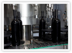 wine bottling line